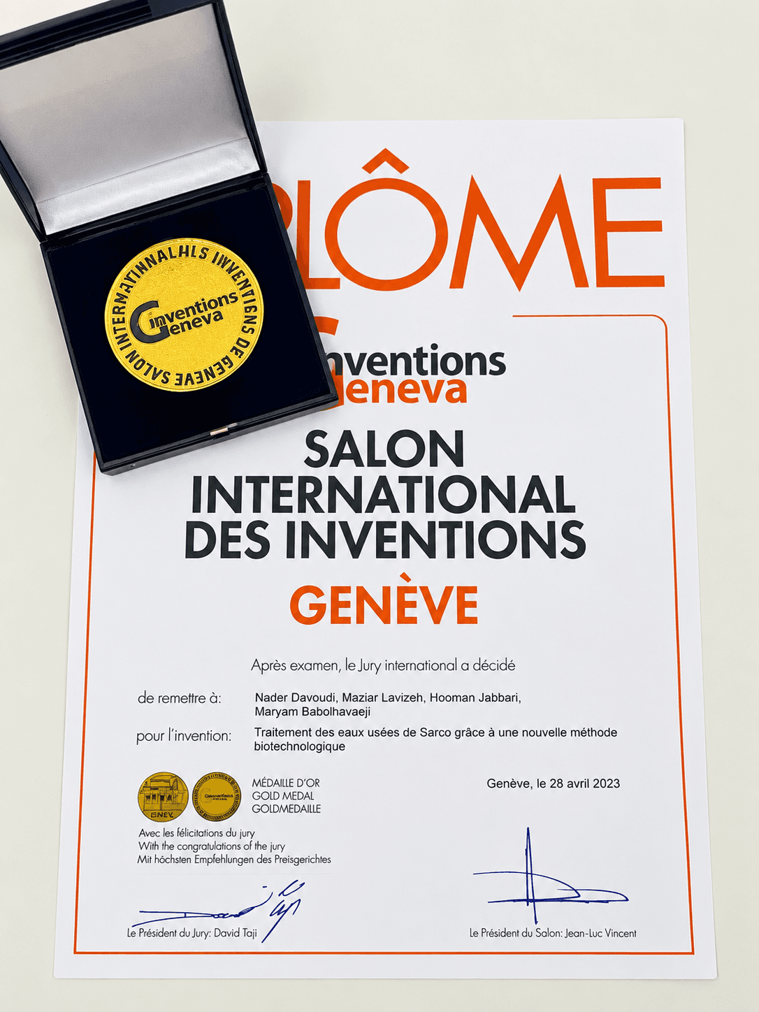 Gold Medal National Inventors' Team of Canada